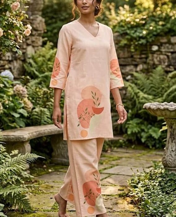 Premium Stylish Modern Printed Two Piece Co-Ord Set