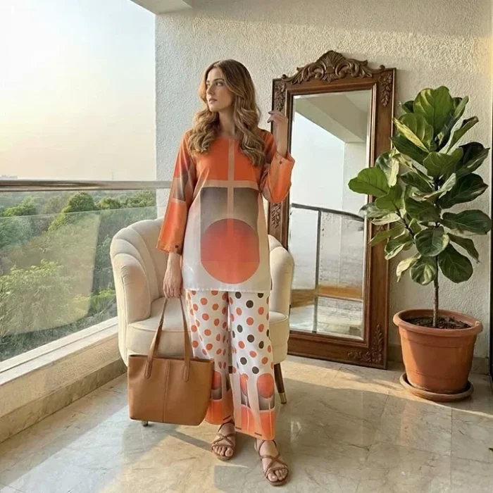 Sunset Geometry Imported Rayon Premium Cordset