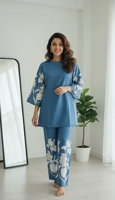 Blue Blossom Imported Rayon Premium Cordset